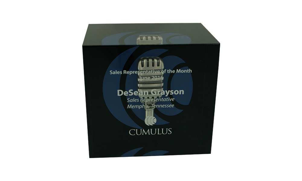 Cumulus Sales Achievement Award With Miniature Microphone