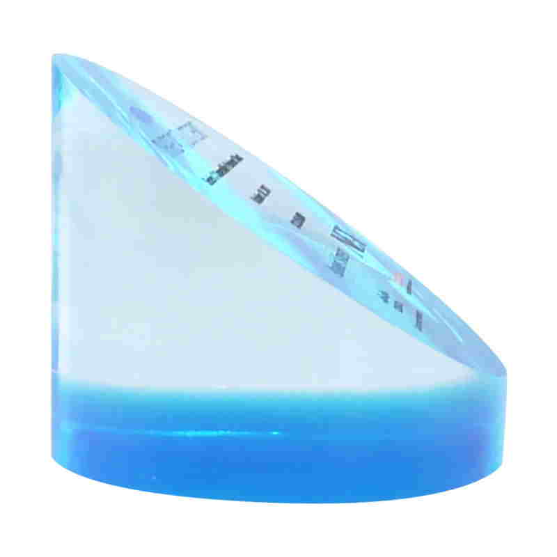 Oval-Shaped Acrylic Paperweight (Side View)