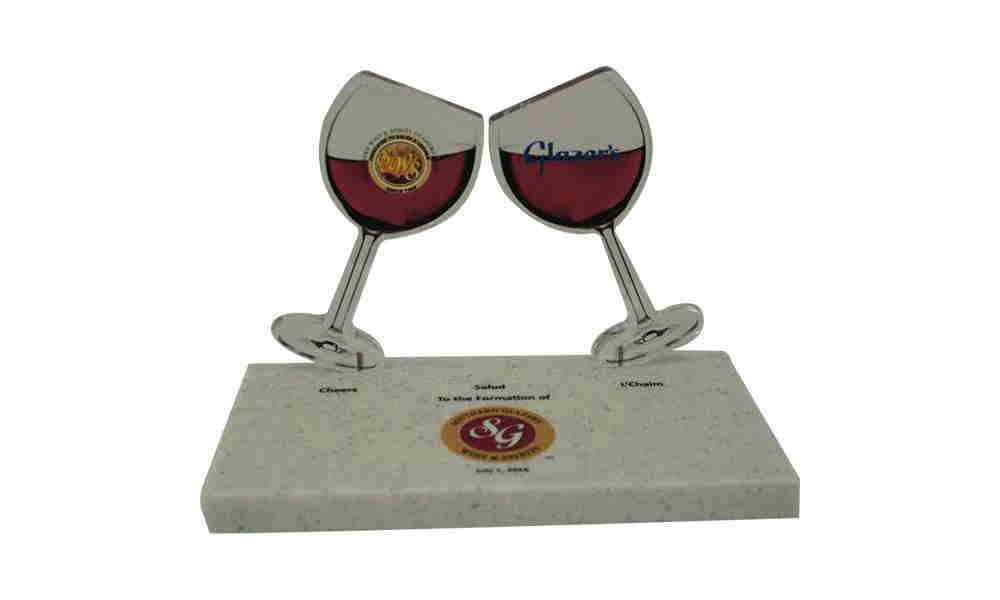 Wine Glass-Themed Custom Acrylic Award