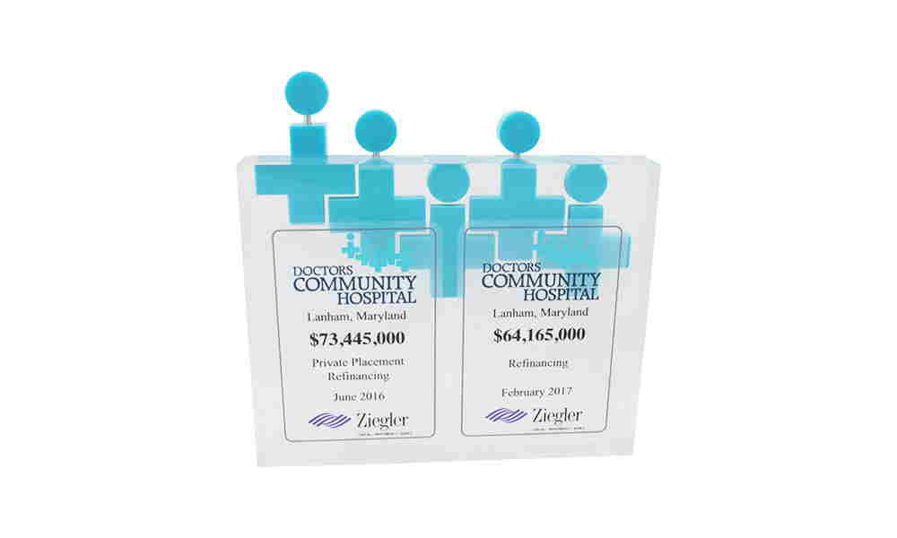 Lucite Deal Toy with Laser-Cut Plexi Logo