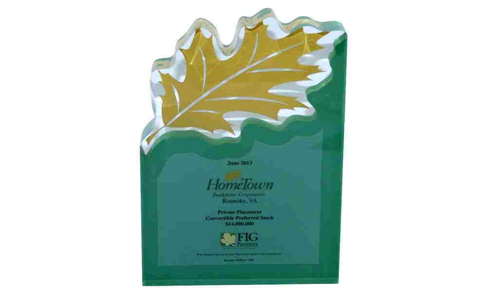Logo-Themed Lucite Tombstone