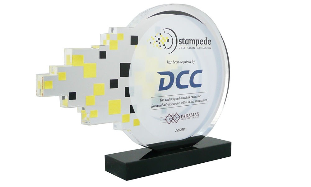 Logo-Themed Lucite Tombstone