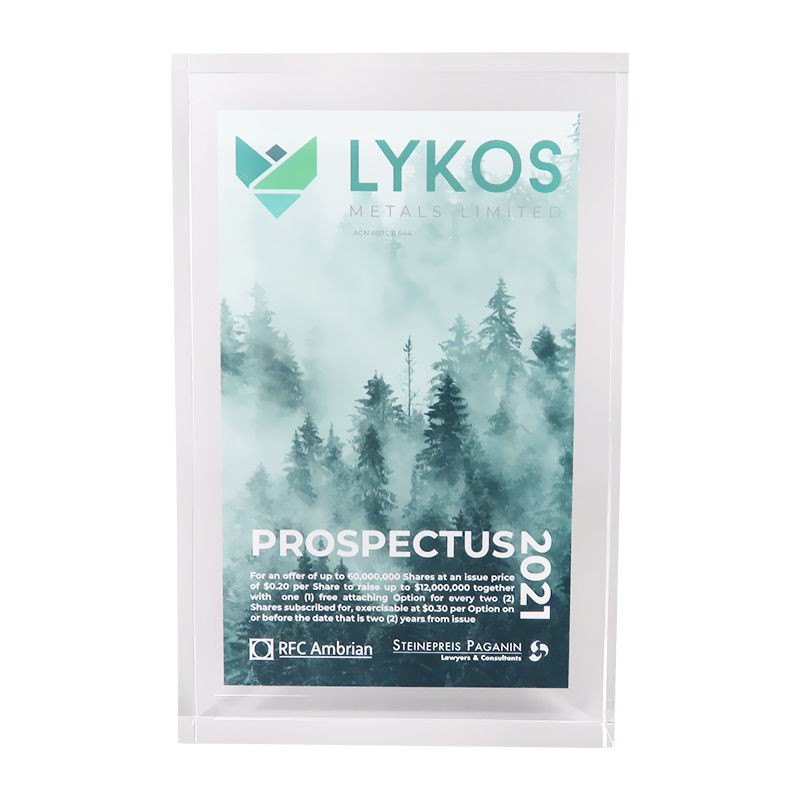 IPO Lucite Tombstone with Prospectus Cover